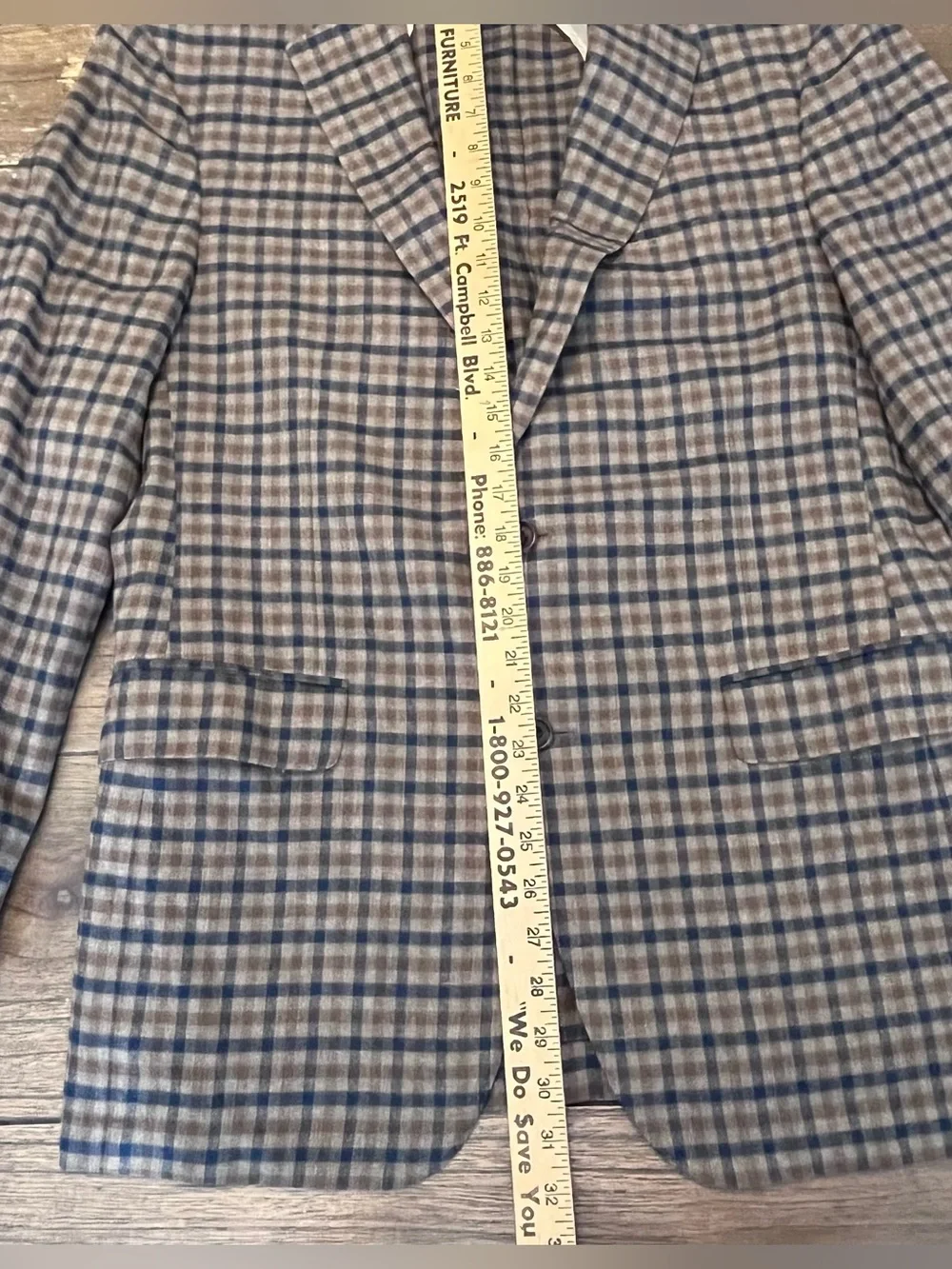 Samuelsohn Gibson Plaid Silk Sport Coat Blazer Mens 41 Reg Italy